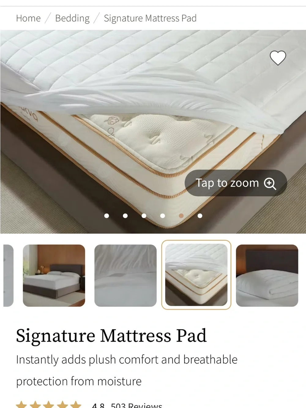 Signature Mattress Pad - White